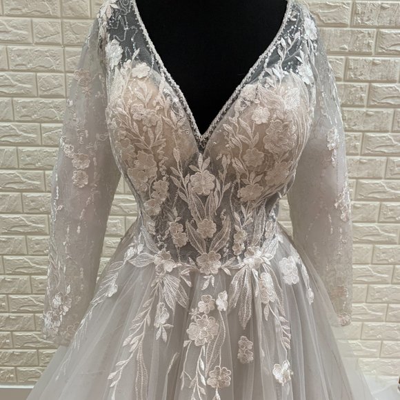 Madison James Style #MJ617 Long Sleeve Wedding Gown - Picture 5 of 12